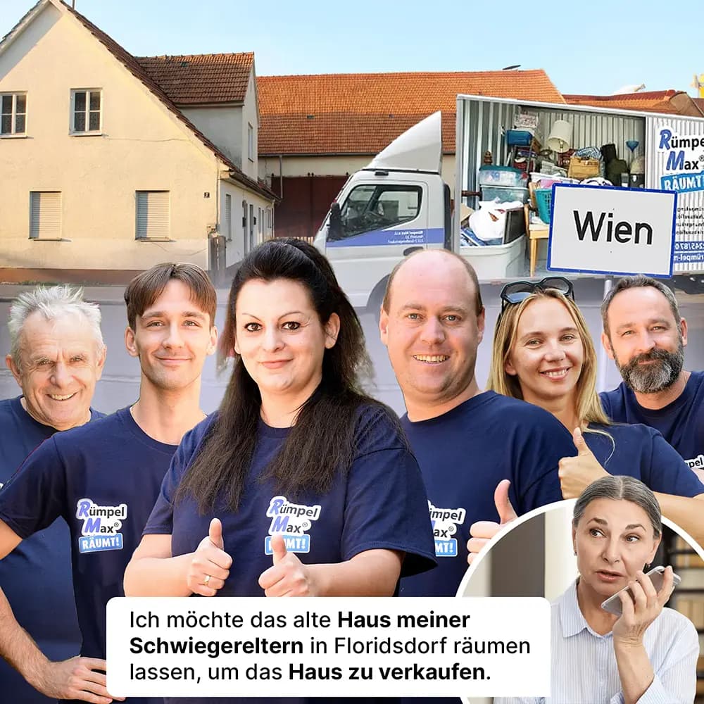 Das Rümpel Max Team bei einer professionellen Entrümpelung in Wien
