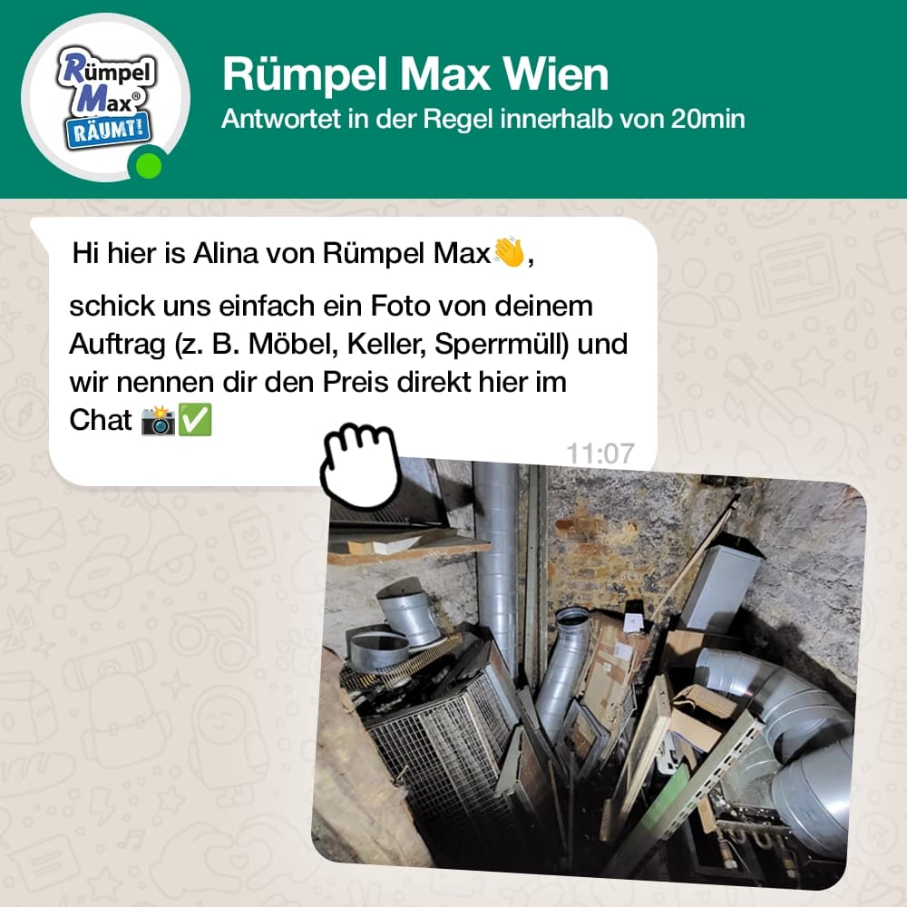 WhatsApp Kontakt Banner - Rümpel Max